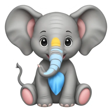 Baby elephant sitting sticker