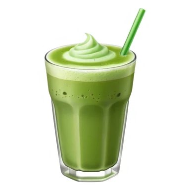 ice matcha latte top view sticker