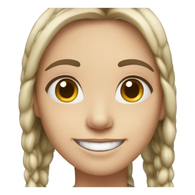 white brunette girl smiling sticker