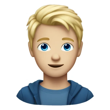Blonde boy with Blue eyes  sticker