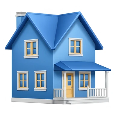 Blue house that says 707 - make it simple sticker