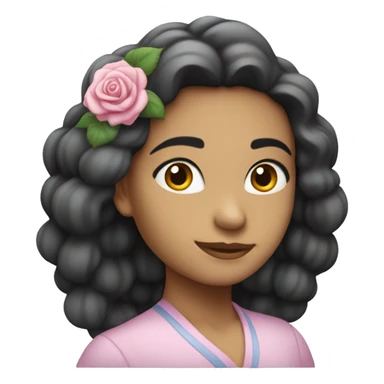 Rosa de color azul y pequeña sticker