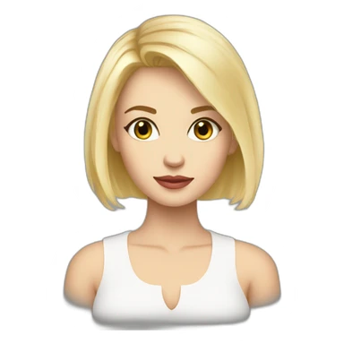 natalia smirnova short hair blondie sticker