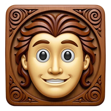 Wood carving sticker