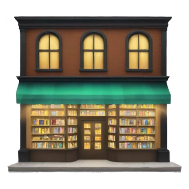 Bookstore with lights  sticker