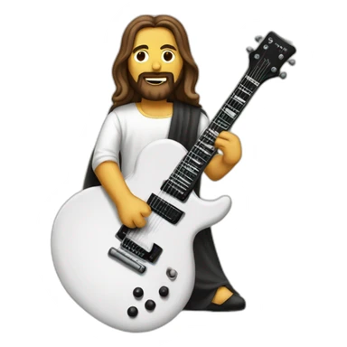 jesus metal band guitar sticker