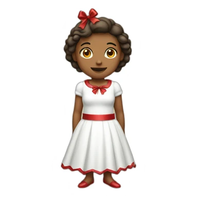 Woman in christmas dress, full body sticker