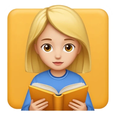 A girl reading book sticker