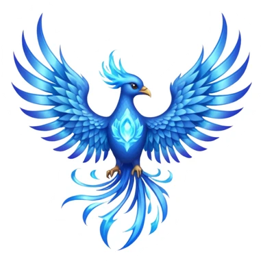 Blue flame phoenix wings - Cold fire








 sticker