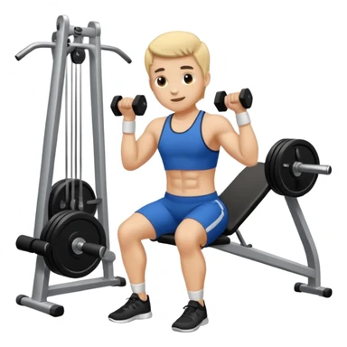 Fagiolino che fa palestra  sticker