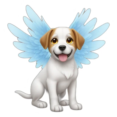 dog with wings sticker