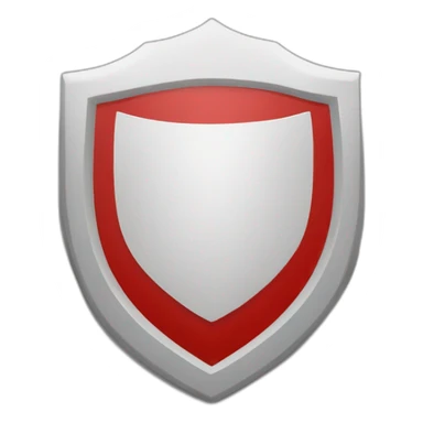 un escudo de seguridad y protección de color rojo sticker