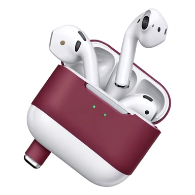 burgundy airpods  sticker
