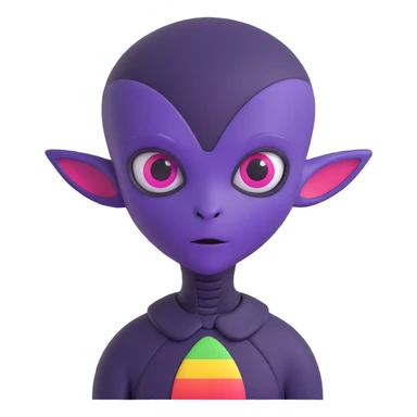 gay EMO alien with expressive features, rainbow accents, dark clothing, vibrant and moody scene conveying LGBTQ+ pride and emo subculture, dark purple background sticker