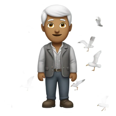 Man turned into seagull sticker