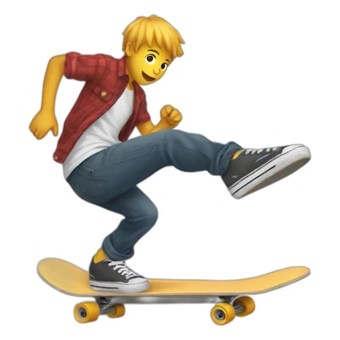 kickflip with skateboard sticker