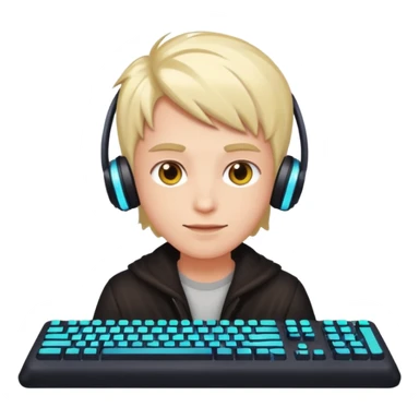 Streamer with glowing keyboard












 sticker