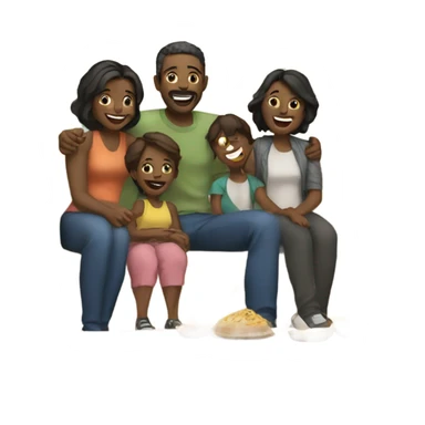 Family enjoying time together sticker