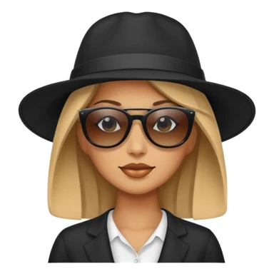 beach woman with black hat sticker