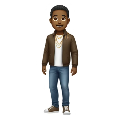 casual young man with jewelry sticker