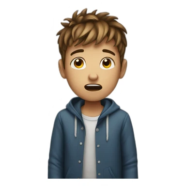 A boy who scared  sticker