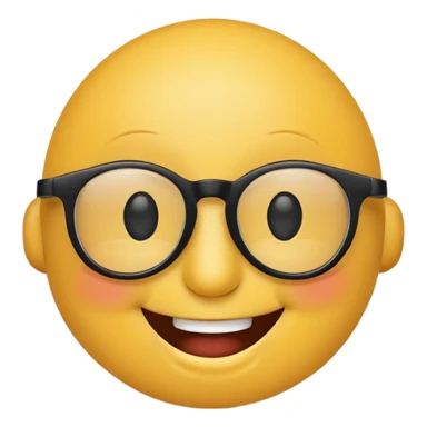 Smart smiley with glasses stock vector make him black sticker