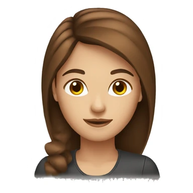 women with brown hair home office sticker