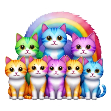 Rainbow meemeows sticker