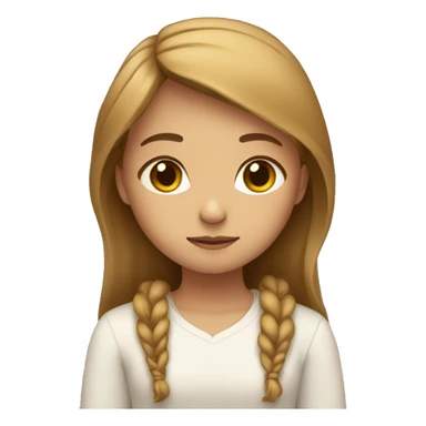 A girl with light brown hair praying  sticker