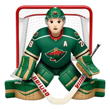 Minnesota wild goalie, full player sticker