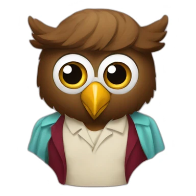 buho con camisa vinotinto sticker