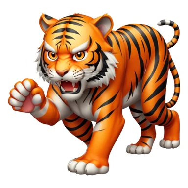 ANGRY Tiger  ful;l body sticker