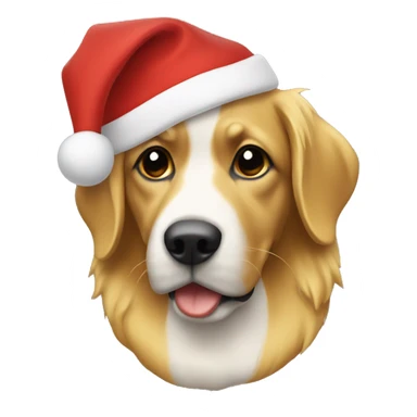 Goldie with christmas hat sticker