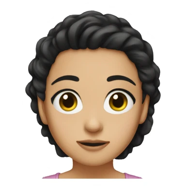 Tia Green eyes black Hair sticker