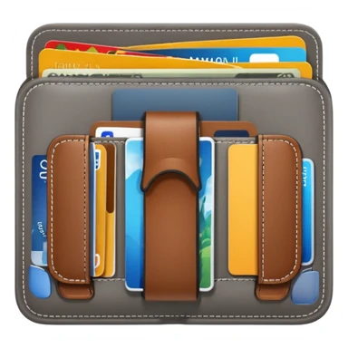 grey open wallet sticker