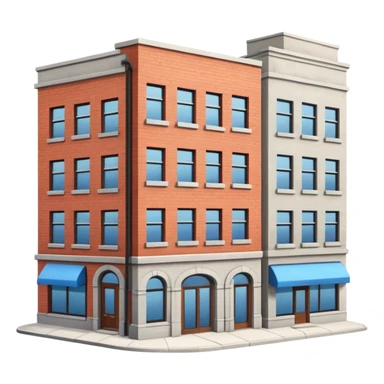 city street with buildings sticker