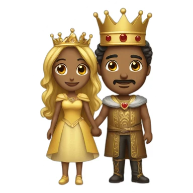 King and queen loved sticker