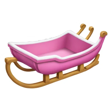 Pink winter sled sticker