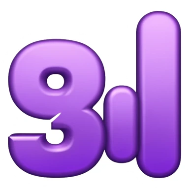 Shiny purple text saying "YOU" sticker