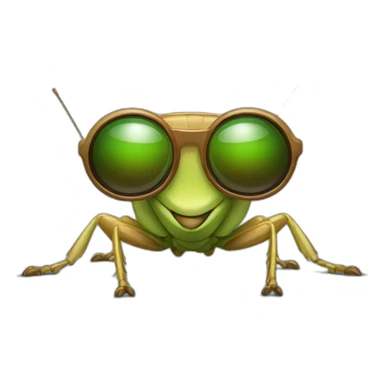 Grass hopper with sunglasses sticker