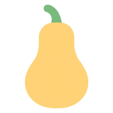 colored icon of a squash fruit with green stem and yellow-orange body sticker