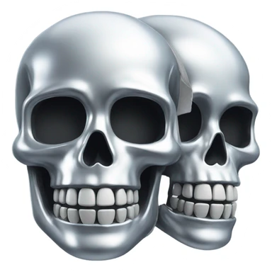 skeleton made out of chrome sticker