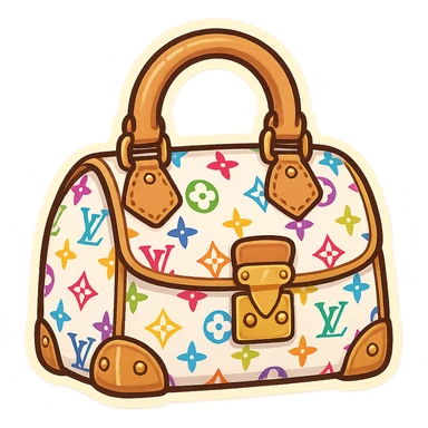 Luxury LV handbag colorful sticker