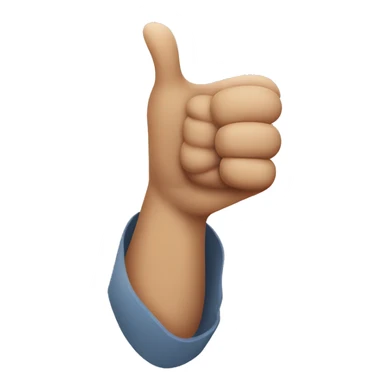 a person outing a thumbs up but to the side  sticker