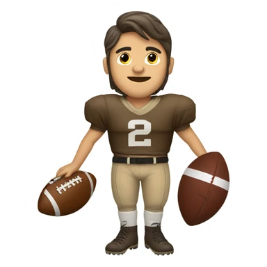 Davy Crockett with a football  sticker