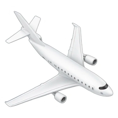 white airplane in the sky sticker