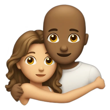 Deux personne qui se font un calin sticker