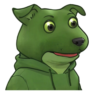 Dog wearing a hoodie ￼ sticker