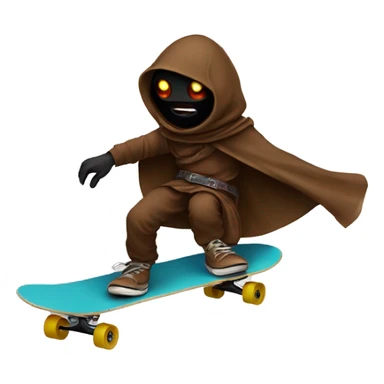 Jawa doing a kick flip on a skateboard sticker