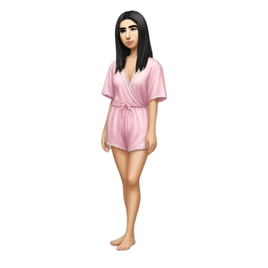 dua lipa in sleepwear full body sticker